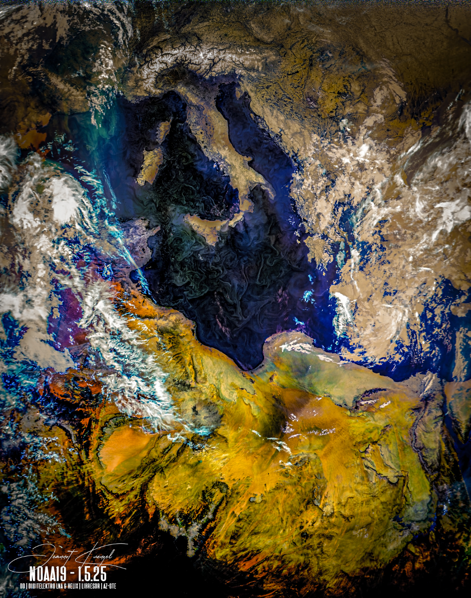 5.25 Noaa19 avhrr 3 AVHRR 3b45 IR False Color